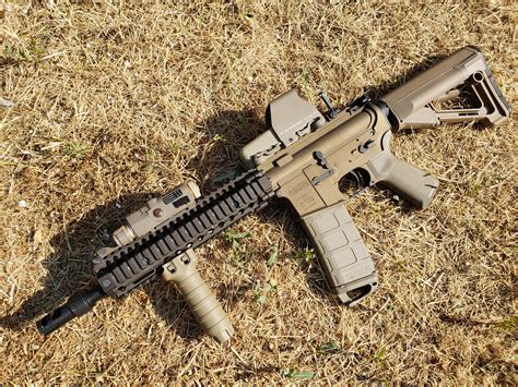 DD MK18 burnt bronze cerakote job for customer : r/airsoft