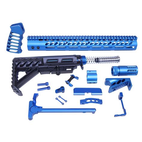 AR-15 Full Rifle Parts Kit in Anodized Blue | Veriforce Tactical