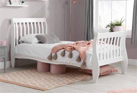 White Wooden Single Bed Frame | The Bed Warehouse Direct