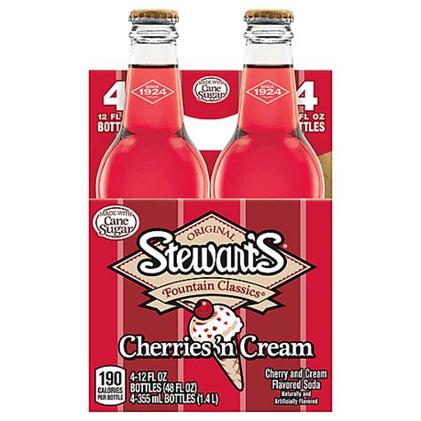 Stewart's Soda, Cherries 'N Cream 4 Ea | Soft Drinks | Sendik's Food Market