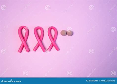 October Event, Pink Ribbon Symbol Stock Image - Image of finger, breast ...