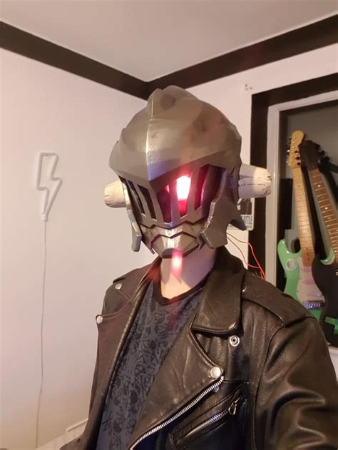 Finished the helmet for my goblin slayer cosplay : r/GoblinSlayer