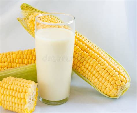 Homemade Healthy Organic Sweet Corn Juice or Corn Milk. Stock Image ...