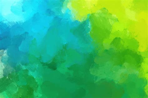 Background abstract oil painting green yelow blue 16675064 Stock Photo ...