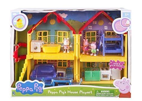 Peppa Pig Peppa's Deluxe House Play Set w/ (3) FIGURES Peppa`George ...