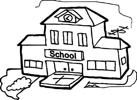 High School Building Drawing at GetDrawings | Free download