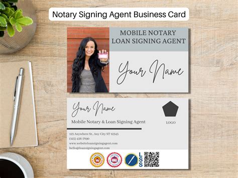 Sample Notary Signing Agent Business Cards - BusinessCards