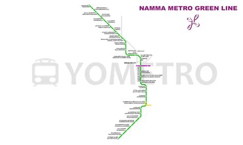 Bangalore Metro Map 2025, Stations & Metro Lines Maps - YoMetro