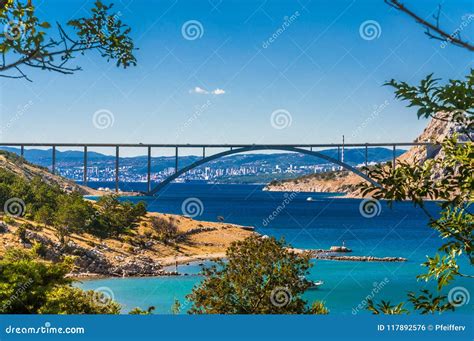 The Krk Bridge stock photo. Image of coast, road, europe - 117892576