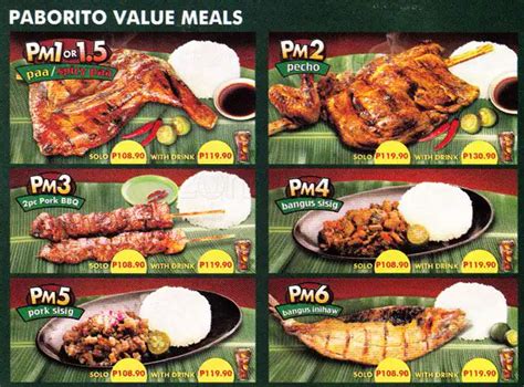 Mang Inasal Philippines Menu