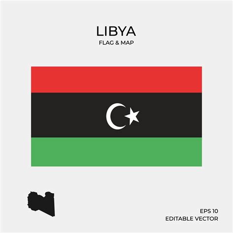 Libya map and flag 2046131 Vector Art at Vecteezy