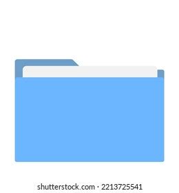 Blue Folder Icon On White Background Stock Vector (Royalty Free ...