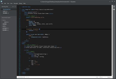 GitHub - fergaldoyle/brackets-visual-studio-dark: Visual Studio Dark ...