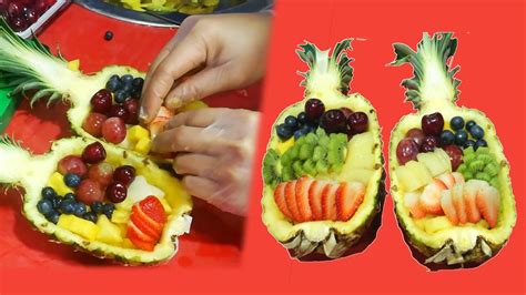 Cara Membuat Hiasan Salad Buah || Kreasi Salad Buah Unik - YouTube