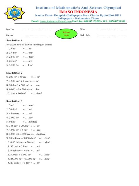 Satuan Luas | PDF
