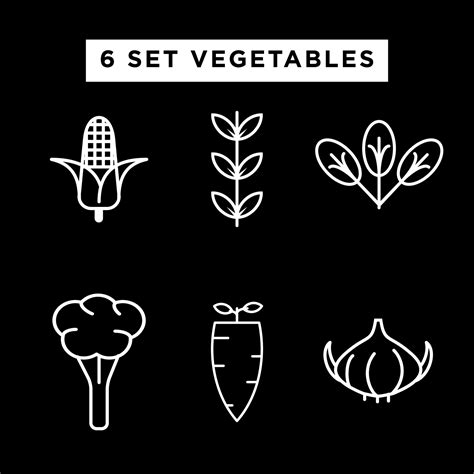 vegetables icon set 3456162 Vector Art at Vecteezy