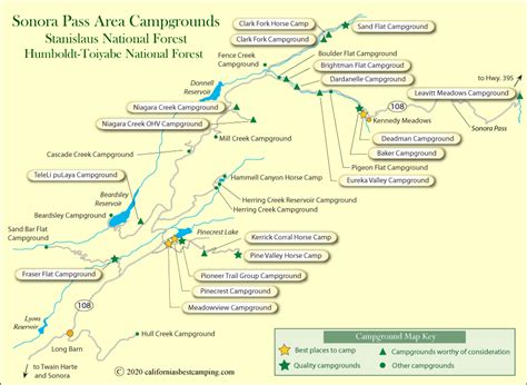 Sonora Pass Campground Map