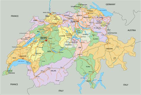 Switzerland Map - Guide of the World