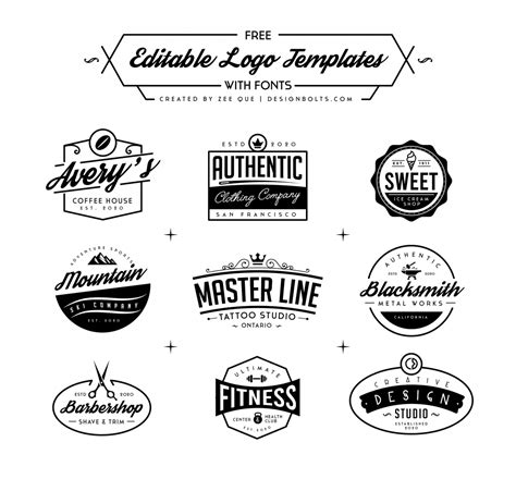 Editable Logo Templates