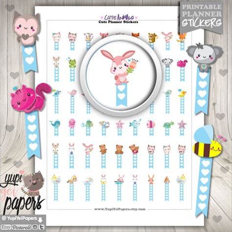 50%OFF Animal Stickers Planner Stickers Animals Flags