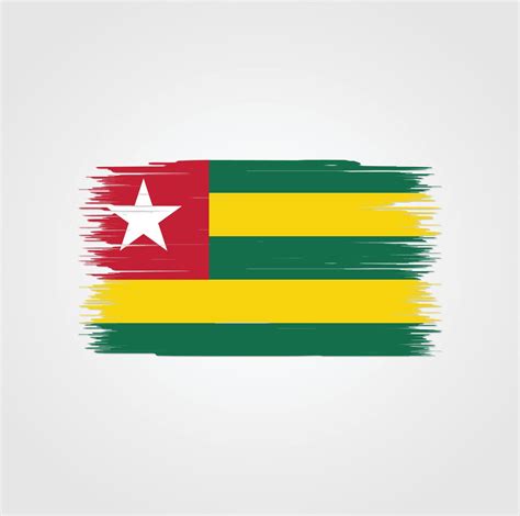 Togo Flag with brush style 5291613 Vector Art at Vecteezy