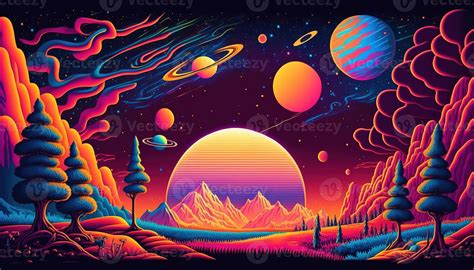 Psychedelic Space Wallpaper Hd