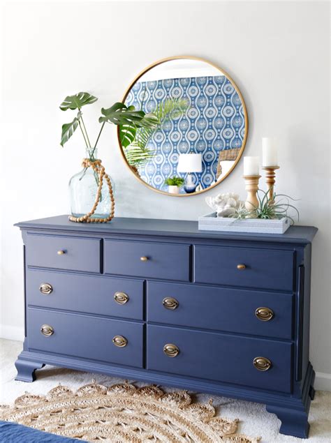 Midnight Blue Fusion Mineral Paint Dresser Makeover | Sand and Sisal ...