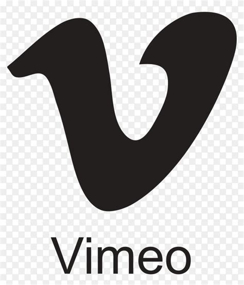 Black Vimeo icon design illustration on transparent backgorund PNG ...