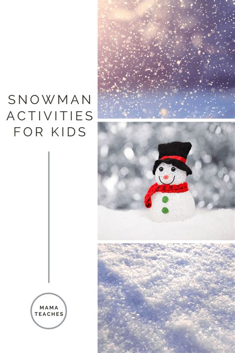 Snowman Activities for Kindergarten and Preschool - Mama Teaches