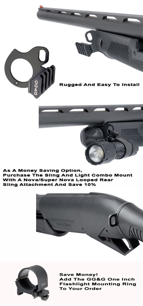 Benelli Nova SuperNova Sling And Flashlight Mount|GG&G Tactical Accessories