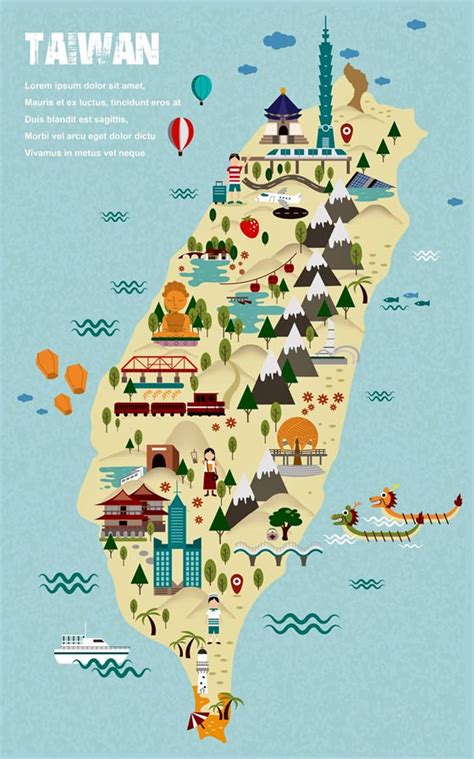 Taiwan Map of Major Sights and Attractions - OrangeSmile.com