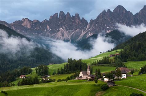 nature, Landscape, Mountain, Clouds, Trees, Italy, Dolomites (mountains ...