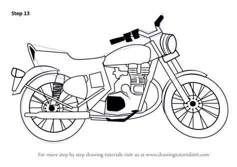 How to Draw a Motorcycle (Two Wheelers) Step by Step ...