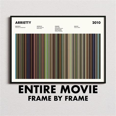 Arrietty Movie Barcode Print, Arrietty Print, Arrietty Poster, Arrietty ...