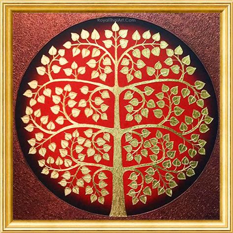 Bodhi Fig Tree Painting - Authentic Asian Art for Sale l Royal Thai Art ...