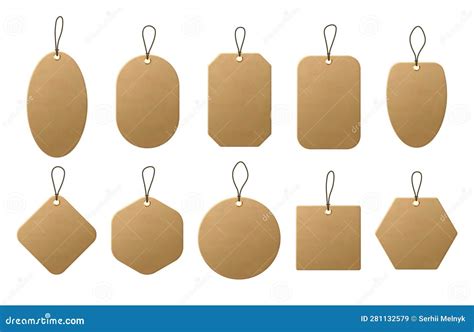 Craft paper price tags stock illustration. Illustration of empty ...