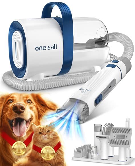 oneisall Dog Hair Vacuum & Dog Grooming Kit, Pet Grooming Vacuum with ...