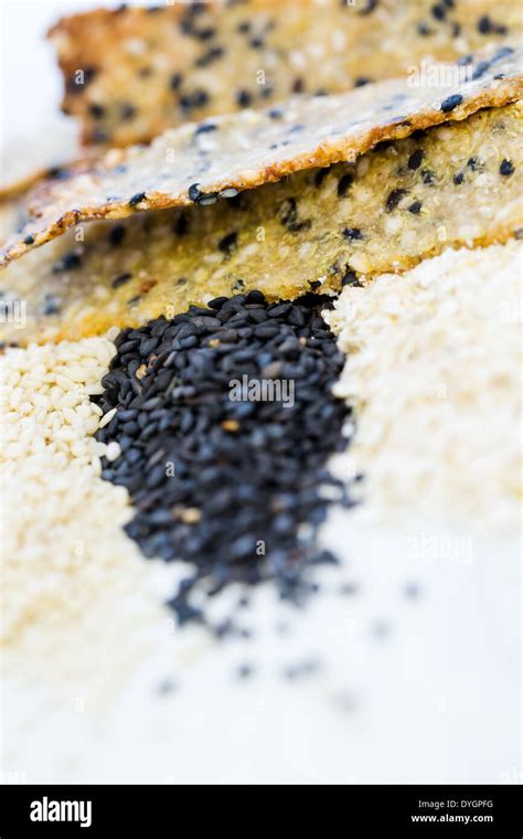 Gluten free crackers with seeds and quinoa flakes Stock Photo - Alamy