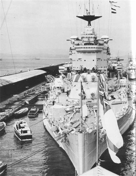 HMS Warspite in harbor one year before the outbreak of WW2. | Royal ...