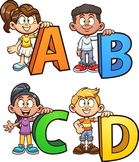 niños de dibujos animados abc 1988455 Vector en Vecteezy