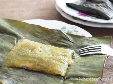 Lepat Pisang Sago & Pandan - BAKE WITH PAWS