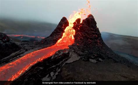 Drone Flies Dangerously Close To Erupting Volcano, Captures Stunning ...