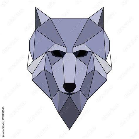 Triangle wolf vector illustration. animal art Stock Vector | Adobe Stock