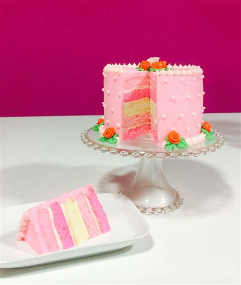 Pink Rainbow Cake recipe by Cocoa & Co Taste & Flavors