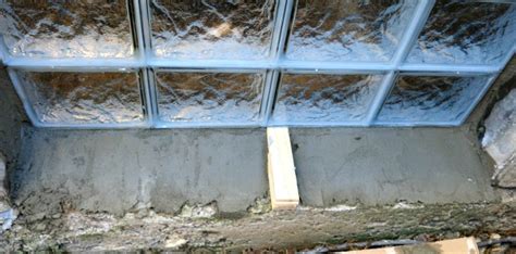 Glass block window installation for a basement window