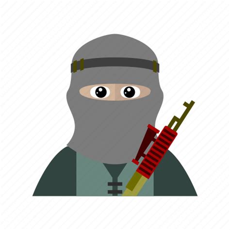 Gun, hijack, mask, submachine, terrorist, weapon icon - Download on ...