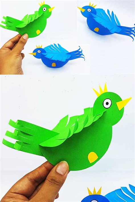 How to make paper birds origami - Paper birds diy for kids - Paper ...