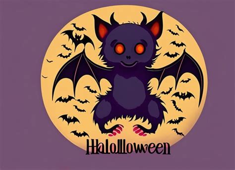 Premium AI Image | spooky Halloween background with bats and zombie