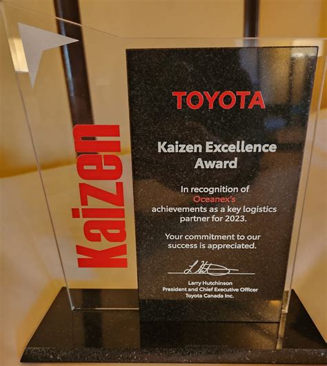 2023 Toyota Kaizen Excellence Award | Oceanex