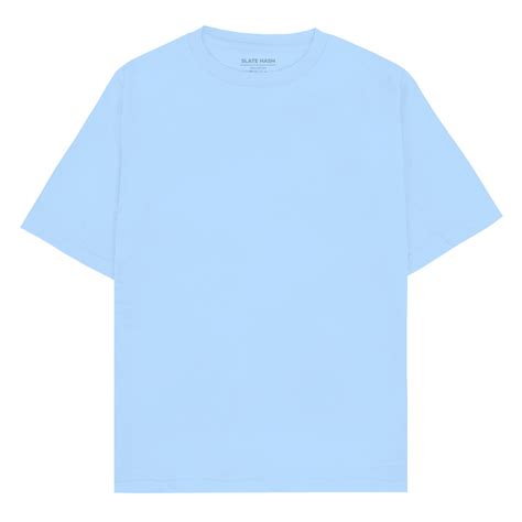 Baby Blue Plain Oversized T-shirt – SLATE HASH